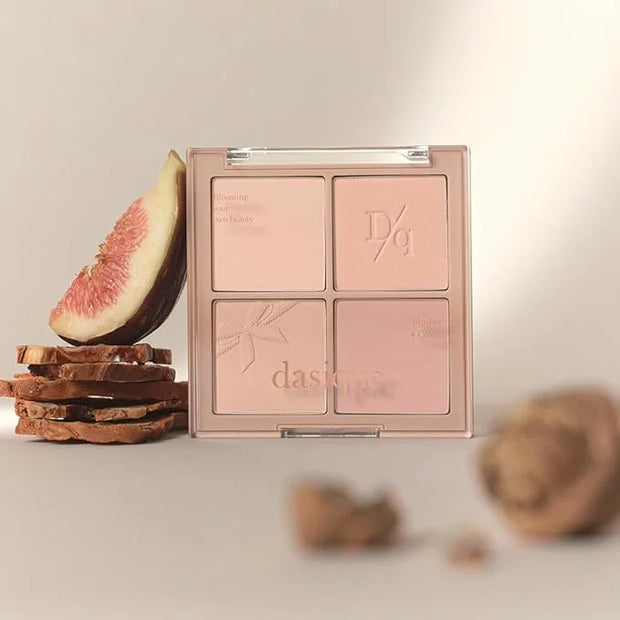 Dasique Blending Mood Cheek #10 Muted Nuts | 4 Blendable Shades in Lighteight Smooth Powder | Vegan | Korean Makeup | Blus...