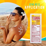 Sunscreen Lotion, SPF30 Protection and PABA Free, Individual Packets of Sunscreens (Pack of 100) – Travel Size Sun Screen ...