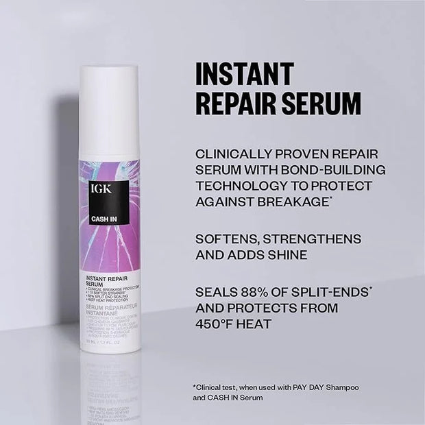 IGK Cash In Instant Repair Serum 50 ml / 1.7 oz - Product Image