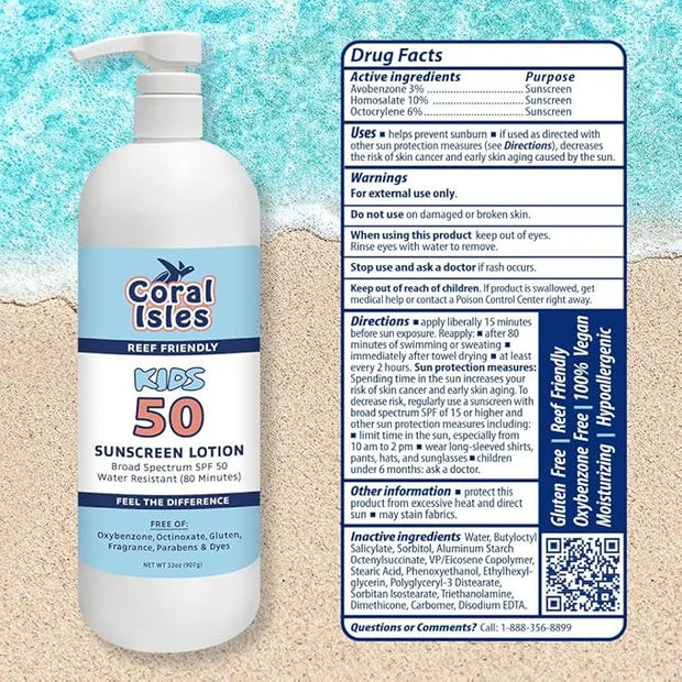 Rocky Mountain Sunscreen | SPF 50 Lotion for Kids Broad Spectrum UVA/UVB Protection | Hawaii 104 Reef Act Compliant (Oxybe...