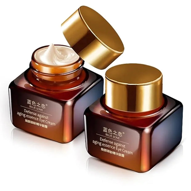 BLUE LOVE 2PCS Anti-Aging Eye Cream – Reduces Dark Circles & Puffiness Under-Eye Bags – Moisturizing & Fast-Absorbing Wrin...