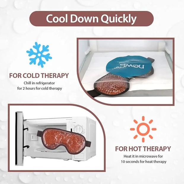 NEWGO Cooling Eye Mask for Puffy Eyes, Cold Eye Mask Eye Ice Pack for after Eyes Surgery, Tension Stress Relief, Itchy Eye...