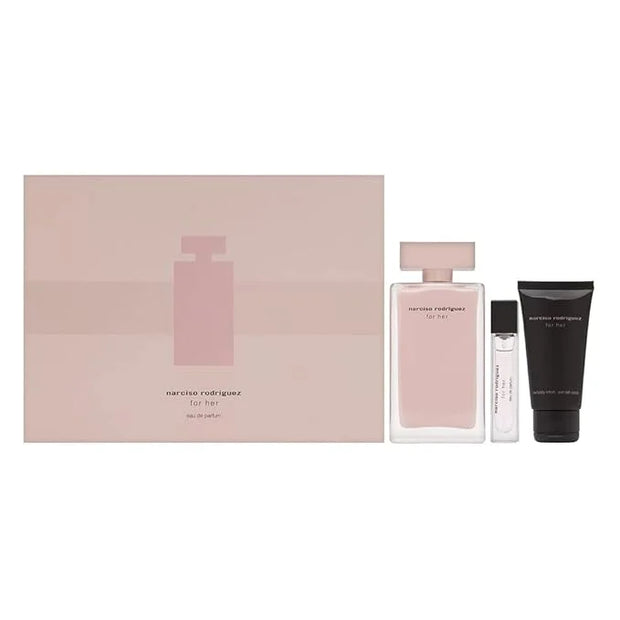Narciso Rodriguez Narciso Rodriguez for Her 1.6oz EDT Spray, 1.6oz Body Lotion, 1.6oz Shower Gel Women 3 Pc Gift Set - Pro...