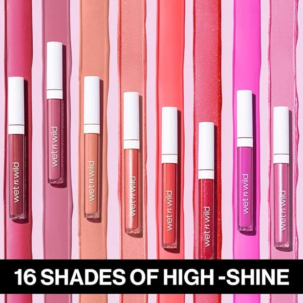 wet n wild MegaSlicks Lip Gloss, Ultra-Glossy, Vitamin-E Enriched, Ultra-Gloss High Shine Moisturizing, Cruelty-Free & Veg...