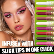 3 Colors Fat Lip Oil, Click Slick Moisturizing and Long-lasting Lip Balm, Non-stick and High Pigment Lip Glow Oil, Lightwe...