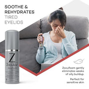 ZocuFoam Eyelid Cleanser - Foaming Eyelid Scrub - Natural pH Balanced Solution - 1.7 FL OZ (50mL) - Product Image