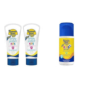 Banana Boat Kids Mineral Sunscreen Lotion SPF 50 Twin Pack and Sport Sunscreen Roll On Lotion SPF 60 Travel Size