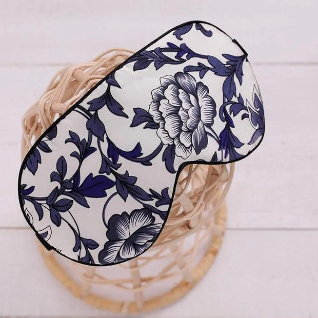 Maxfeel 100% Pure Silk Eye Mask - Sleep Eye Cover in Printed Colors (#5) - Product Image