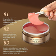 Puffy Eyes Smoothing Under Eye Patches, Caffeine Eye Masks for Wrinkles and Dark Circles, Undereye Bags, Brightening Skinc...