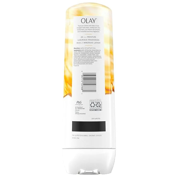 Olay Body Wash for Women, Indulgent Moisture, 24hr Moisturizing & Nourishing Formula, Infused with Vitamin B3 Complex, Lux...