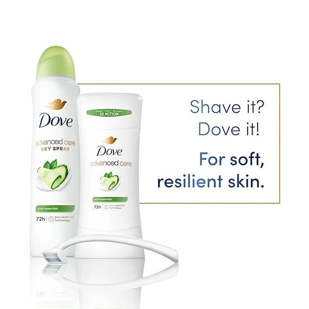 Dove Advanced Care Antiperspirant Deodorant Stick for Women Cool Essentials For 48 Hour Protection And Soft And Comfortabl...