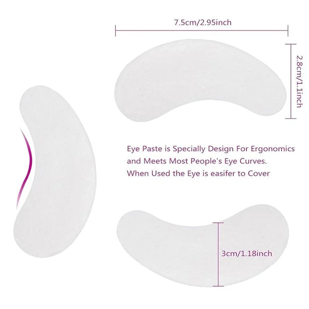 100 Pairs Under Eye Pads, Eyelash Extension Gel Patches Hydrogel Eyes Patches Lint Free Eye Pads for Eyelash Extension Sup...