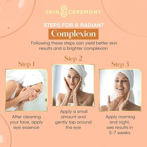 Collagen & Vitamin C Eye Cream - Hydrates, Reduces Puffiness & Dark Circles - Dermatologist Tested, Korean Skin Care for A...
