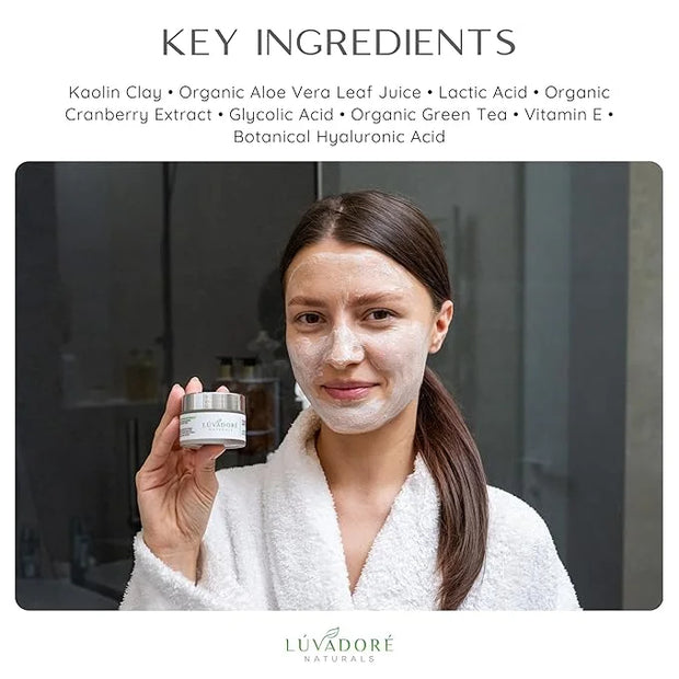 Flawless Fruits Antioxidant Mask – Lavender and Peach Face Masks Skincare Enriched with Red Wine, Green Tea Extracts – Rev...