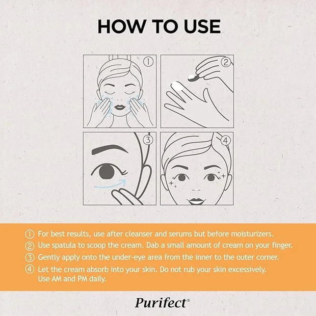 Made in USA Natural Purifect Eye Creams - 30ml (Purifect Dark Circles Vitamin C Eye Cream) - Product Image