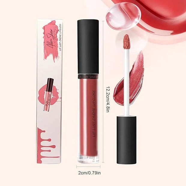 12 Color Cream Lip Gloss, 12 Colors Cream Texture Lipstick Waterproof, Long-Lasting Moisturizing Velvet Lip Gloss，Waterpro...