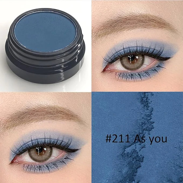 Erinde Single Dark Blue Matte Eyeshadow Palette, High Pigmented Eye Shadow Powder, Long Lasting, Ultra-Blendable, Intense ...