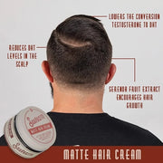 Suavecito Pomade Matte Hair Cream With DHT Blocker For Hair Regrowth - Low Shine Light Hold For Styling Thinning Hair To L...