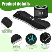 4 Pairs Wrist Leg Weights for Women Ankle 1lbs 2lbs 2lbs Each - Product Image