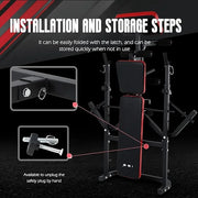 ISE Multi-Weight Bench Set with Squat Rack Training，800LBS - Product Image