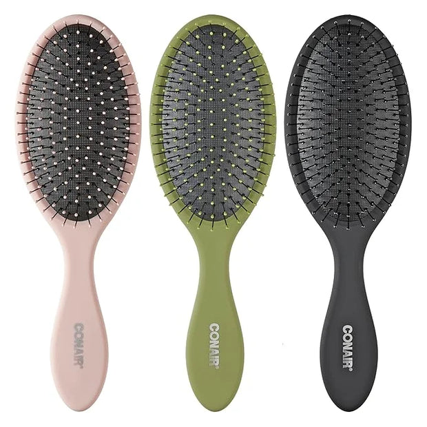 Conair Detangling Hair Brush 3PK - For wet and dry hair - curly hair brush - hair brushes for women - detangler brush - ha...