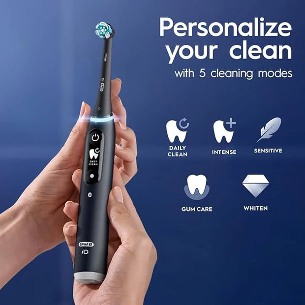 Oral-B iO Series 6 Rechargeable Electric Toothbrush with Visible Pressure Sensor to Protect Gums, 2 Minute Timer, 5 Cleani...