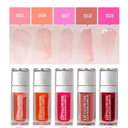 2 Colors Hydrating Plumping Lip Glow Oil,Moisturizing Lip Oil Gloss Transparent Glossy Lip Gloss Primer Lip Tint for Lip C...