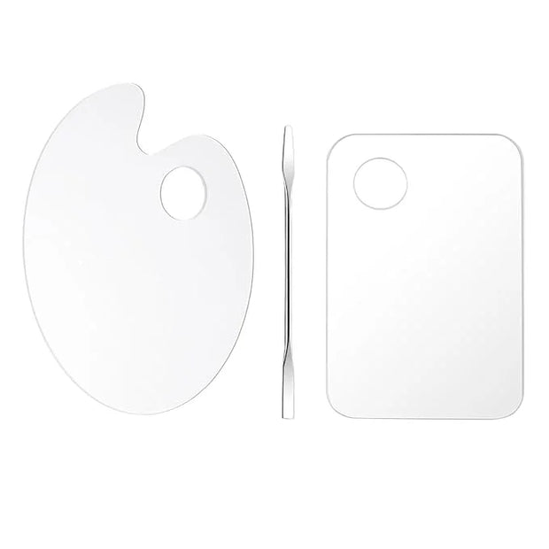 2 Pcs Acrylic Cosmetic Makeup Palette + 1