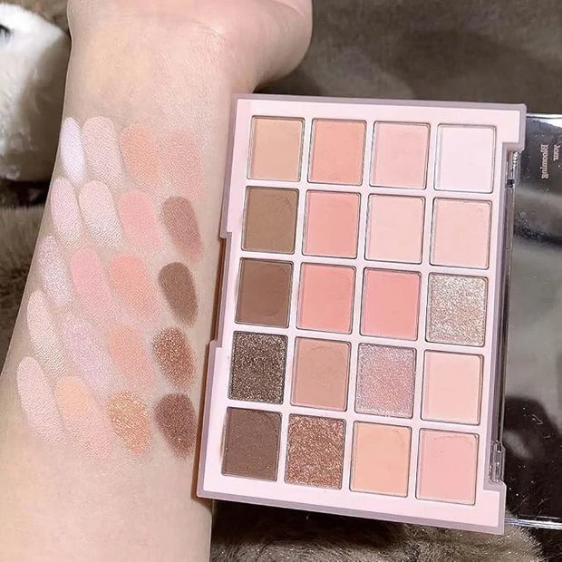 20Colors Nude Pink Brown Basics Matte Eyeshadow Palette,Eye Shadow Travel Makeup Palette all in one Long Lasting Waterproo...