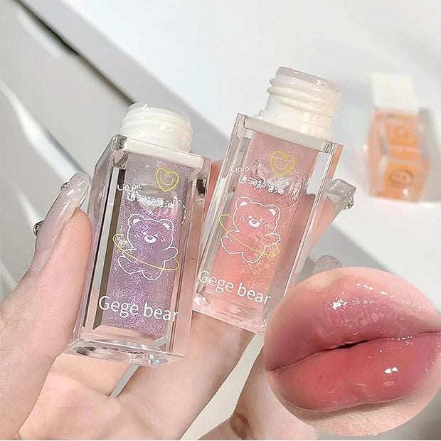 4Pcs Hydrating Lip Glow Oil, Moisturizing Lip Oil Transparent Plumping Lip Gloss Long Lasting Nourishing Non-sticky, Lip O...