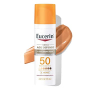Eucerin Sun Tinted Age Defense SPF 50 Face Sunscreen Lotion, Hypoallergenic, Fragrance Free Tinted Sunscreen SPF 50 with H...