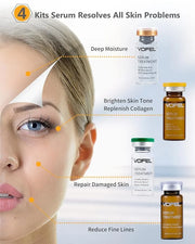 Anti Aging Serum with Hyaluronic Acid Vitamin C Serum for Face Centella Serum Moisturizer 0.35 oz 4 Kits 16 Vials Facial S...