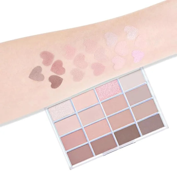16Colors Light Purple Pink Brown Basics Matte Eyeshadow Palette,Eye Shadow Travel Makeup Palette all in one Long Lasting W...
