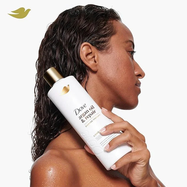 Dove Conditioner Argan Oil & Repair for Fine Hair with Bio-Protein Care Technology and Argan Oil Blend 12 Fl Oz - Product ...