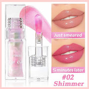 Magic Color Changing Lip Glow, Hydrating Shimmer Tinted Lip Care (Warm Change Tint, Plumping Gloss) - Product Image