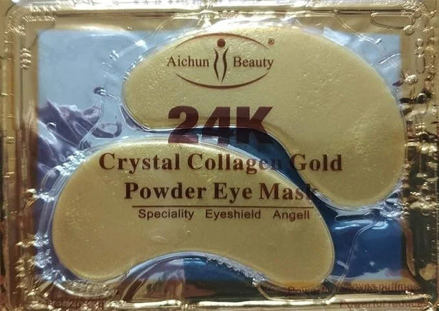 50 Pairs 24K Gold Eye Mask Powder Crystal Gel Collagen Natural Eye Pads For Anti-Aging & Moisturizing Reducing Dark Circle...