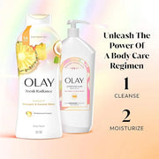 Olay Body Wash for Women, Fresh Radiance, Refreshing & Renewing, Made with Plant Based Cleansers, B3 Botanical Complex, Fo...