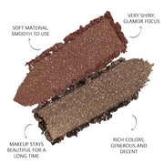 Double color eye shadow, Eyeshadows Creamy, high pigment eye makeup palette, matte shimmer metal eye shadow powder, Blenda...
