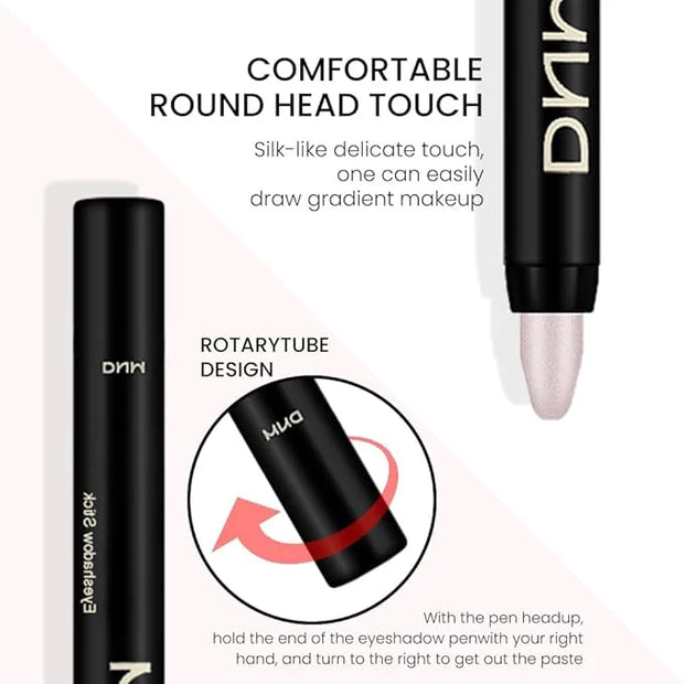 Kaely 2Pcs Cream Eyeshadow Sticks Set for Eyes Waterproof,Champagne Shimmer & Pearl Shimmer Matte Eye shadow Stick Pencil ...
