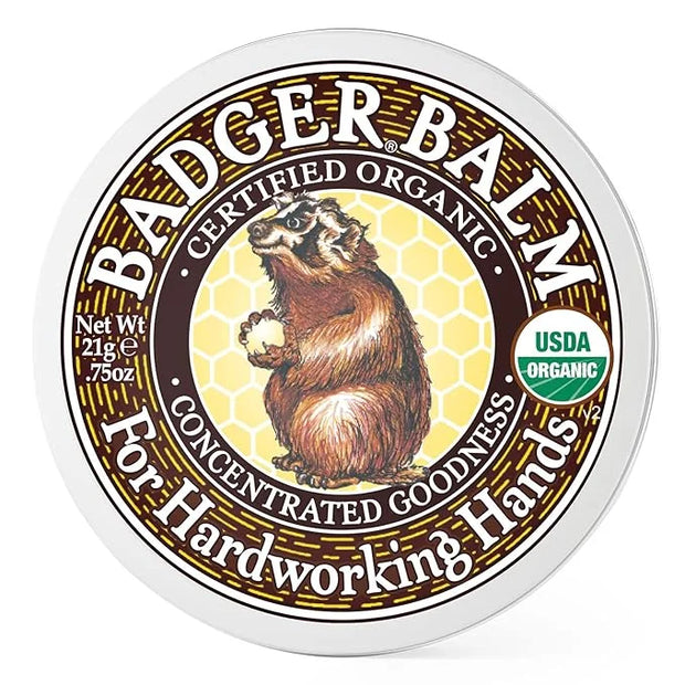 Badger - Hardworking Hands Healing, Aloe Vera & Wintergreen, Working Hand Balm, for Dry Hands, Moisturizer Balm, Certified...