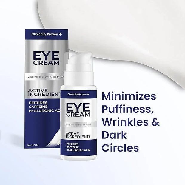 Under Eye Cream for Puffiness & Dark Circles + Argireline & Matrixyl 3000 Serum Bundle - Anti-Aging Eye Cream and Collagen...