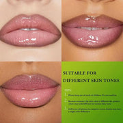Brown Lip Liner Pink Lip Gloss Fat Oil Slick Click Clear Shimmer, Ultra-Hydrating Lip Balm Tinted Lip Glow Oil for Women M...
