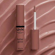 NYX PROFESSIONAL MAKEUP Butter Gloss Brown Sugar, Non-Sticky Lip Gloss - Butterscotch (Neutral Light Brown) - Product Image