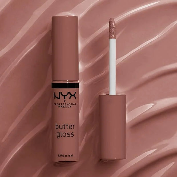 NYX PROFESSIONAL MAKEUP Butter Gloss Brown Sugar, Non-Sticky Lip Gloss - Butterscotch (Neutral Light Brown) - Product Image