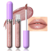 Glitter Liquid Lip Gloss,Mocha Shimmer Lipstick, Waterproof Shimmer Lip Stain Lip Glaze, High Shine Long Lasting Shiny Lip...