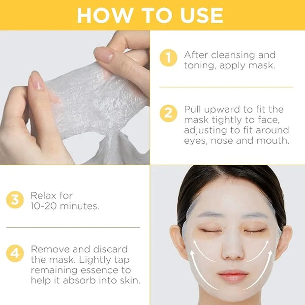 Mediheal Best Korean Sheet Mask - Vita Essential Face Mask 4 Sheets Vitamin Mask For All skin types Smoothing Tightening T...