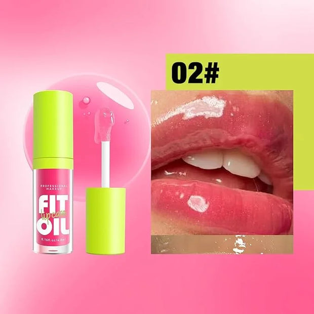 8 Colors Lip Oil Lip Glaze, Hydrating Lip Glow Oil Big Brush Head Shiny Moisturizing Lip Gloss, Long Lasting Non-sticky Fr...
