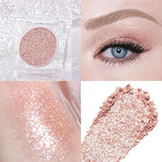 Monochrome Pressed Eyeshadow, Waterproof Neutral Powde Mini Shimmer Rose Gold Eyeshadow, sombras para ojos, Talc, Paraben ...
