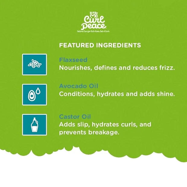 Just For Me Curl Peace Defining Curl & Coil Cream (3 Pack) - Holds & Hydrates, Contains Flaxseed, Avocado Oil & Black Cast...