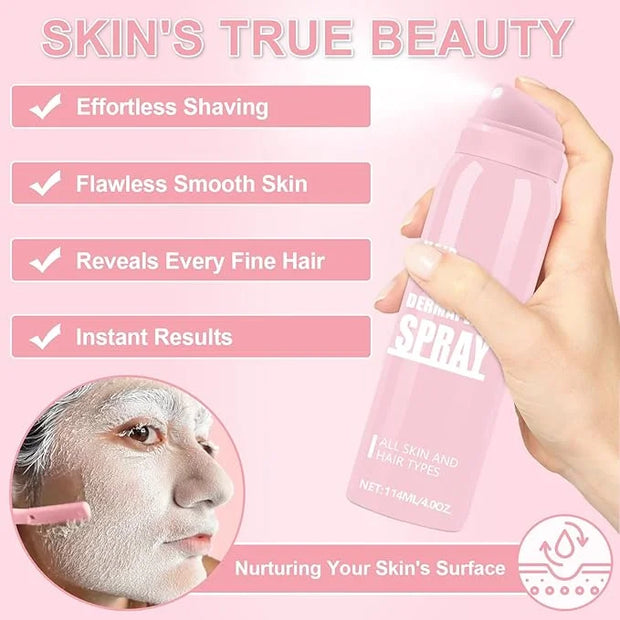1PC Hair Identifier Spray for Face Shaving Dermaplaning Tool Skin Body for Women with 4 Face Razor for Skin Shaver Hair Re...